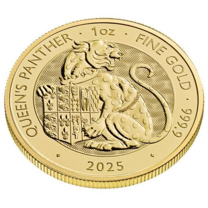 2025 1oz UK Tudor Beast 'Queen's Panther' Gold Coin