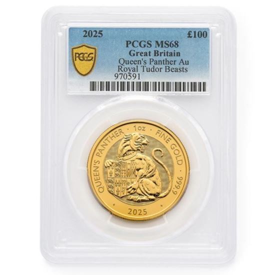 PCGS 2025 1oz Gold Tudor Beast 'Panther' MS68