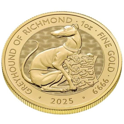 2025 1oz UK Tudor Beast 'Greyhound of Richmond' Gold Coin