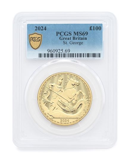 PCGS 2024 1oz Gold 'St George and the Dragon' MS69