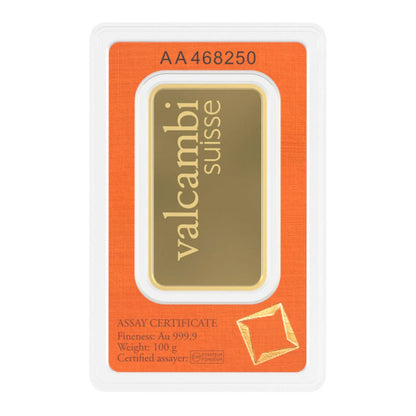 100g Gold Bar Valcambi