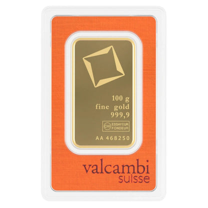 100g Gold Bar Valcambi