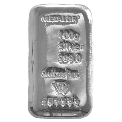 100g Silver Bar Metalor