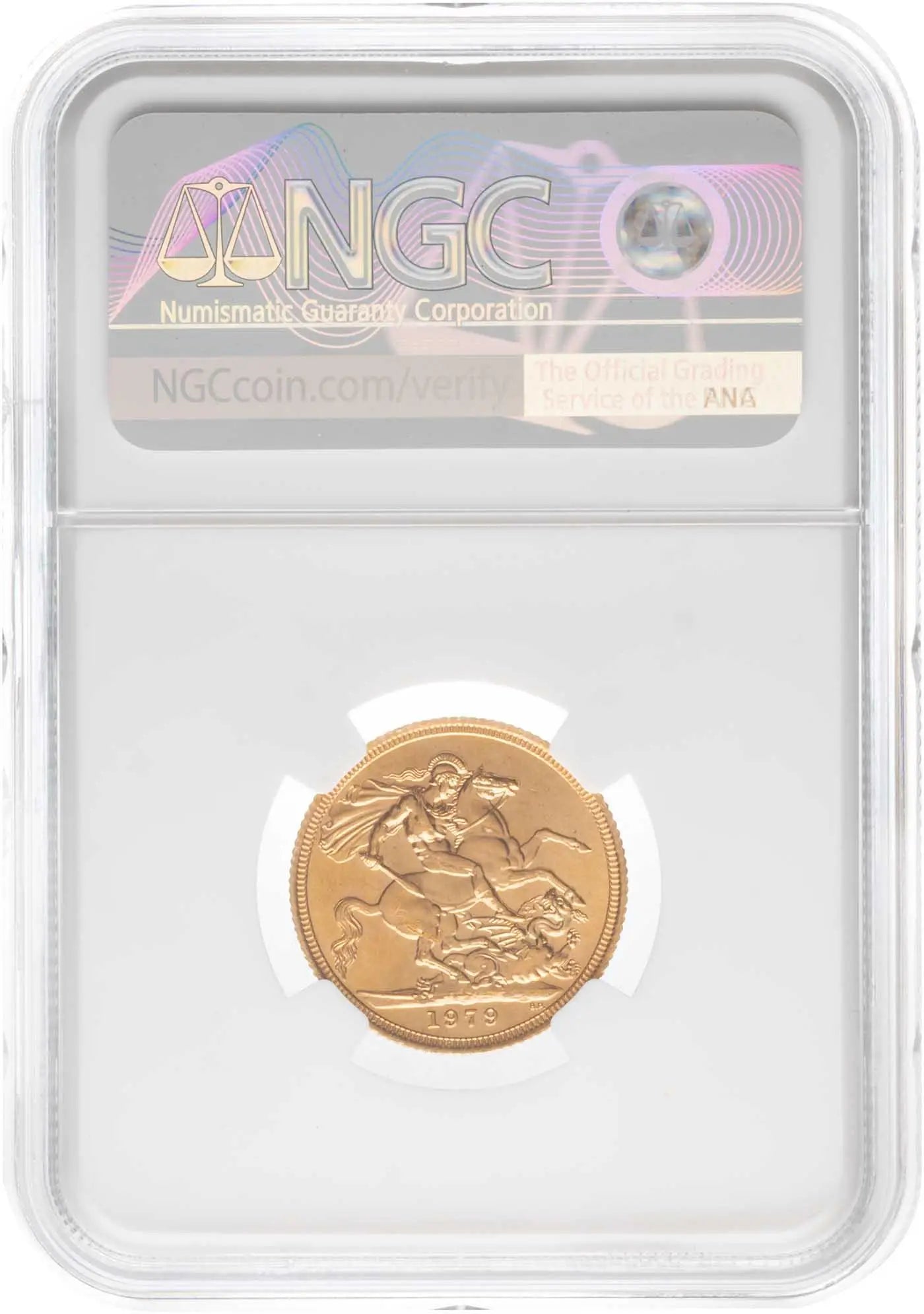 1979 Elizabeth II Gold Graded Sovereign NGC MS-66 Coin