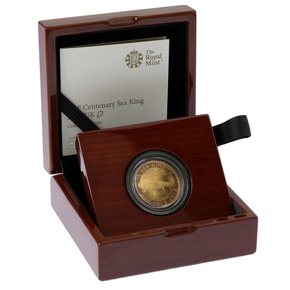 2018 RAF Sea King Helicopter £2 Gold Proof Coin (Box & COA)