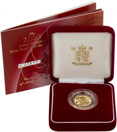 proof presentation box for gold half