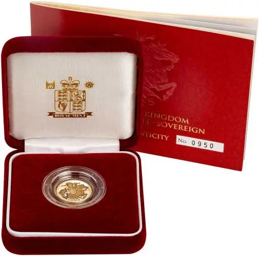 proof presentation box for gold half