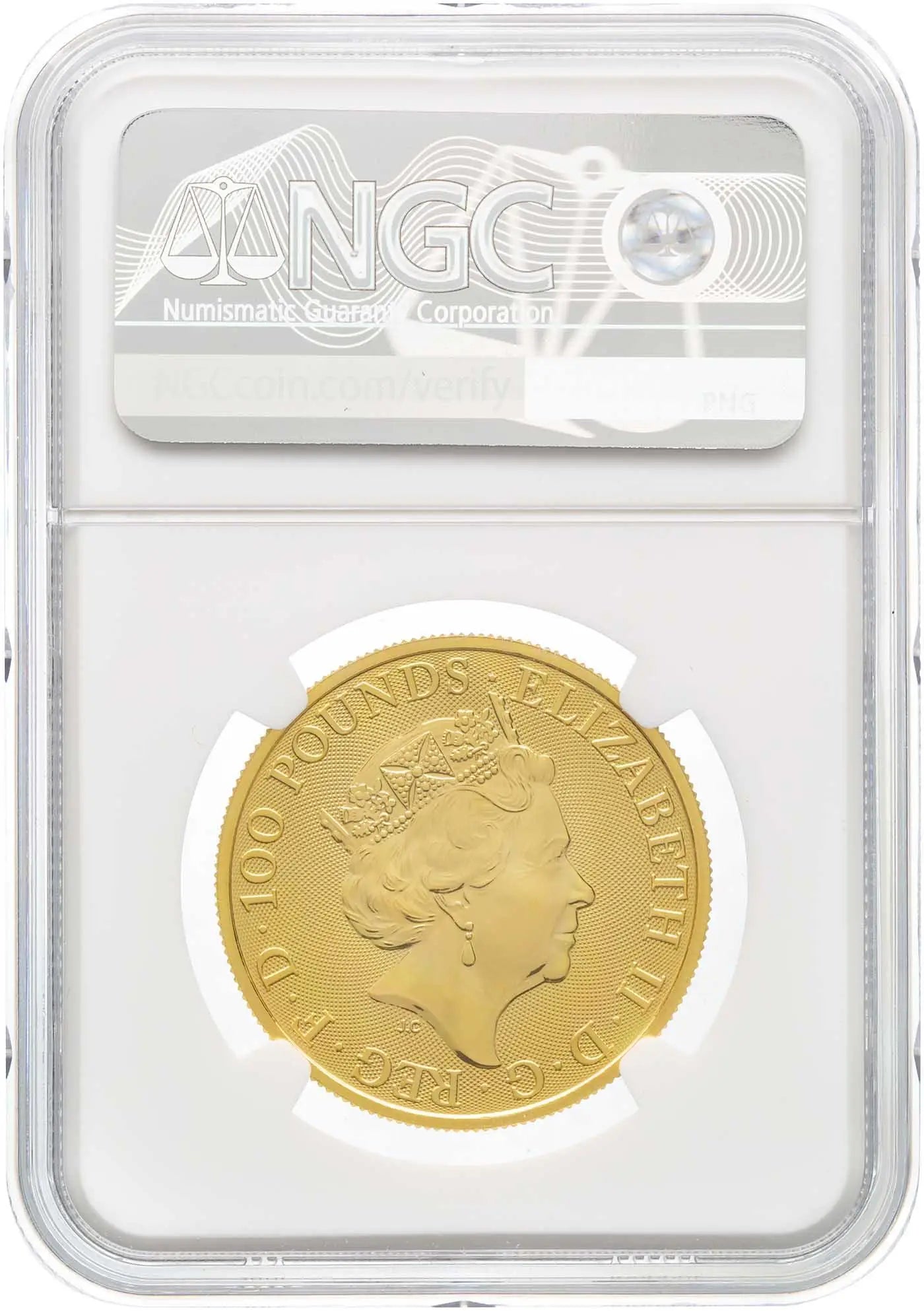 2021 1 oz Gold Bullion Queen's Beasts 'Completer' Coin NGC Graded MS67