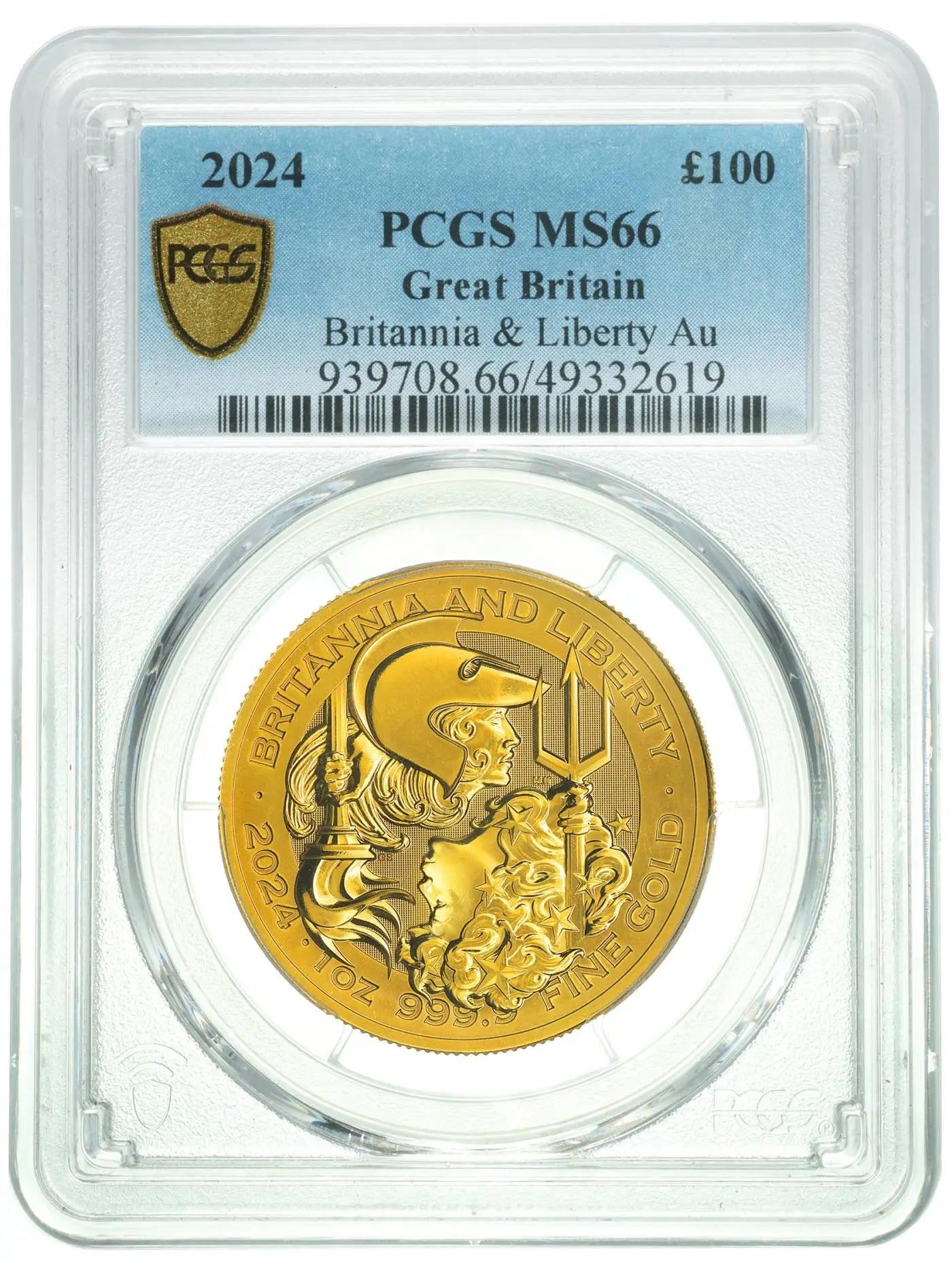 2024 Gold Britannia and Liberty 1 oz Bullion Coin PCGS MS-66