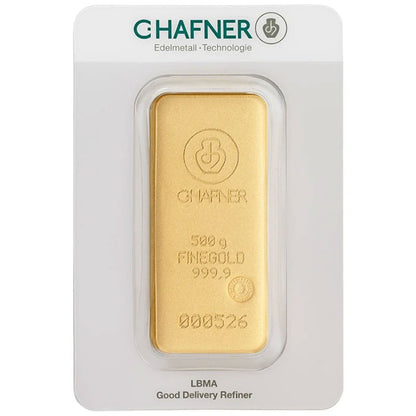 500g Gold Bar C. Hafner Cast