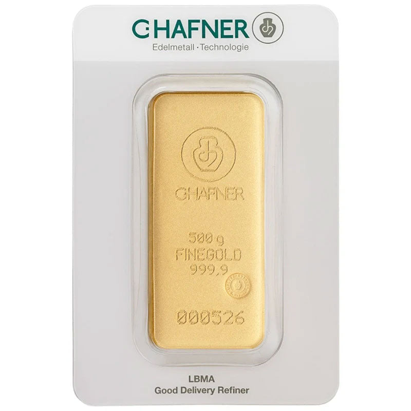500g Gold Bar C. Hafner Cast