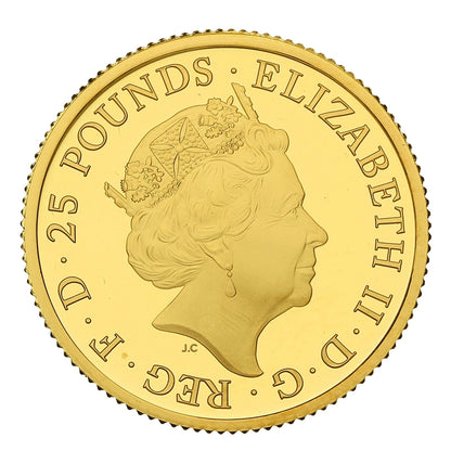 2018 Britannia £25 1/4oz Gold Proof Coin (Box & COA)