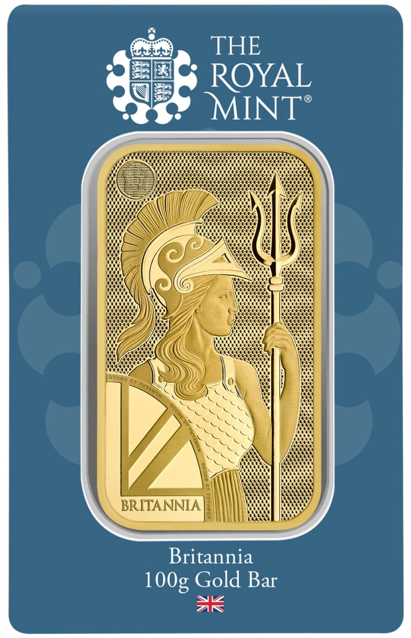 NEW 100g Gold Britannia Minted Bar