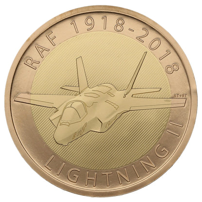 2018 RAF F-35 Lightning II £2 Gold Proof Coin (Box & COA)