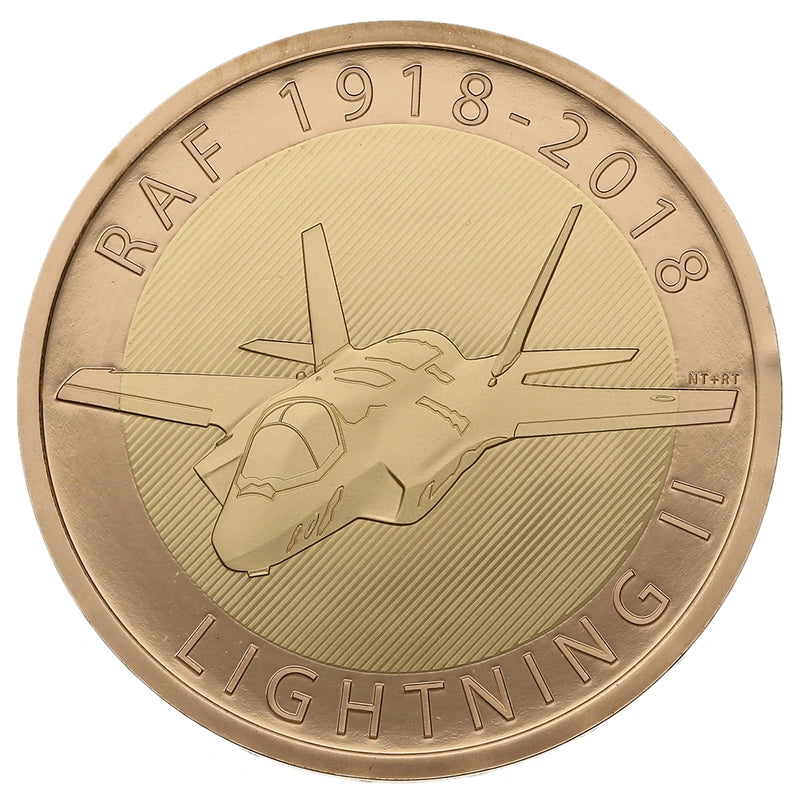 2018 RAF F-35 Lightning II £2 Gold Proof Coin (Box & COA)