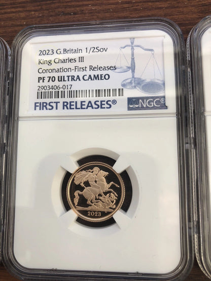 2023 Charles III Coronation Sovereign Five-Coin Gold Proof Set NGC Certificated