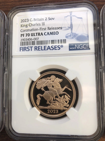 2023 Charles III Coronation Sovereign Five-Coin Gold Proof Set NGC Certificated