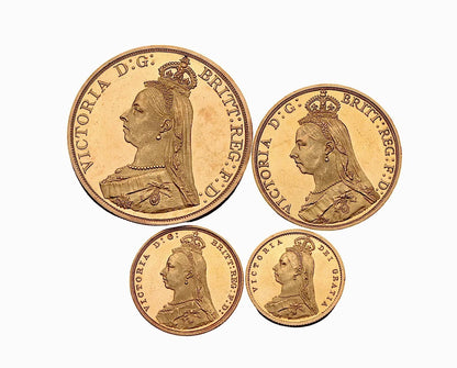 1887 11-Coin Gold Proof set Five Pound to Threepence NGC PF61 - PF65 Ultra Cam