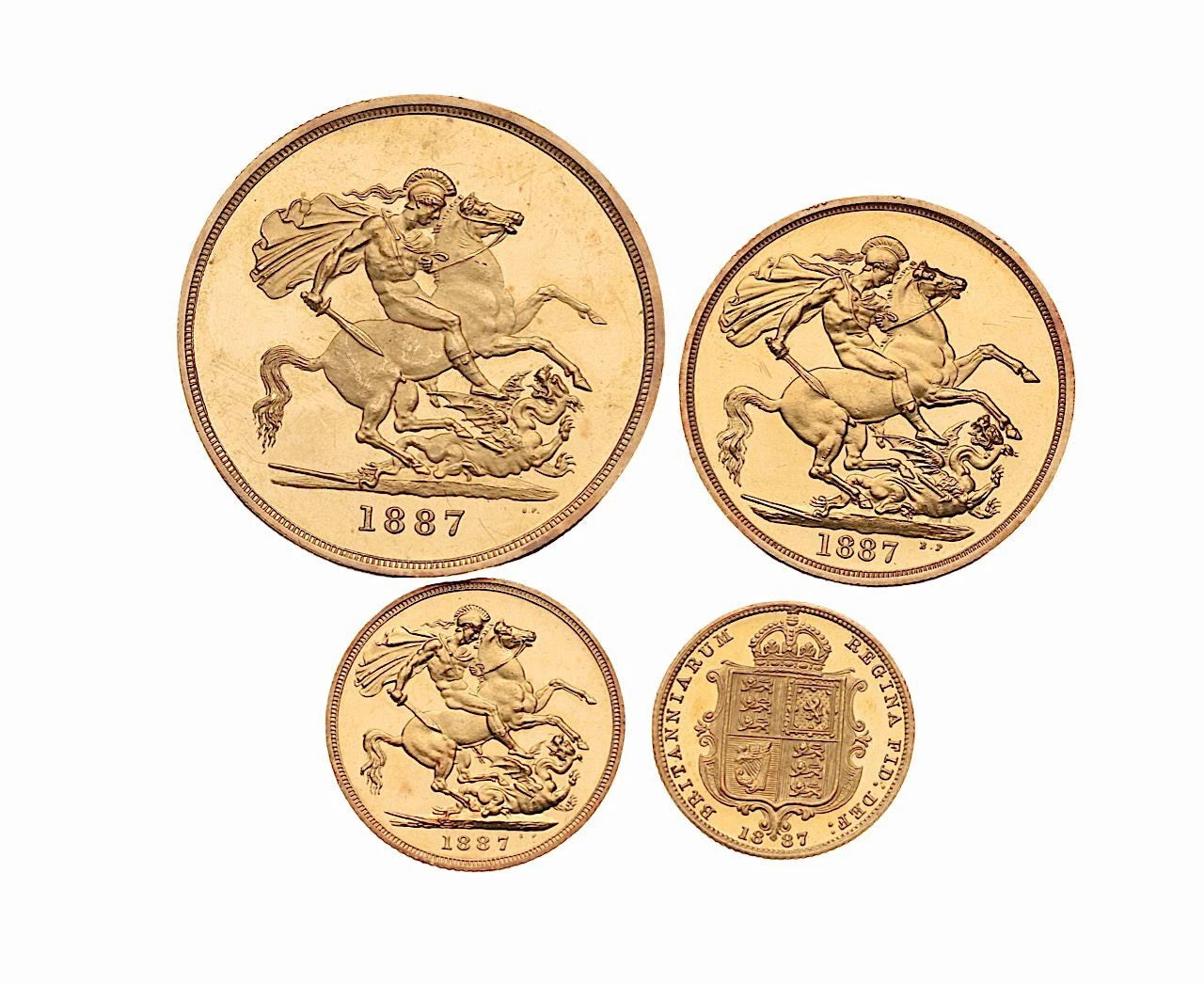 1887 11-Coin Gold Proof set Five Pound to Threepence NGC PF61 - PF65 Ultra Cam