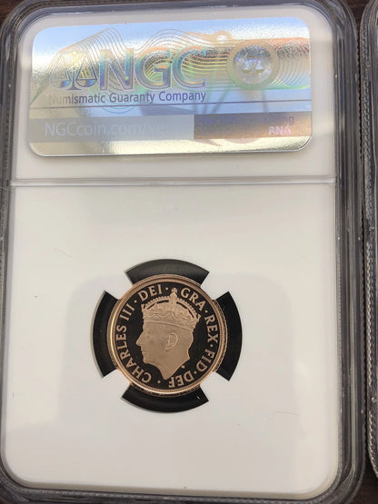 2023 Charles III Coronation Sovereign Five-Coin Gold Proof Set NGC Certificated