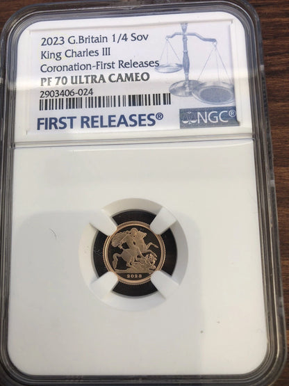 2023 Charles III Coronation Sovereign Five-Coin Gold Proof Set NGC Certificated