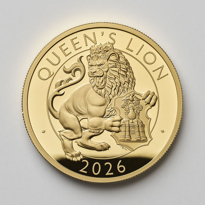 The Royal Tudor Beasts The Queen's Lion 2026 UK 2oz Gold Proof Coin 1 of 30