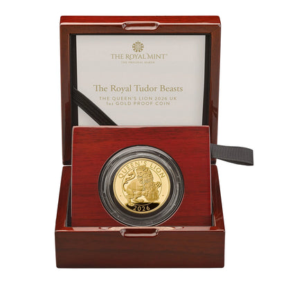 The Royal Tudor Beasts The Queen's Lion 2026 1oz Gold Proof Coin 1 of 125